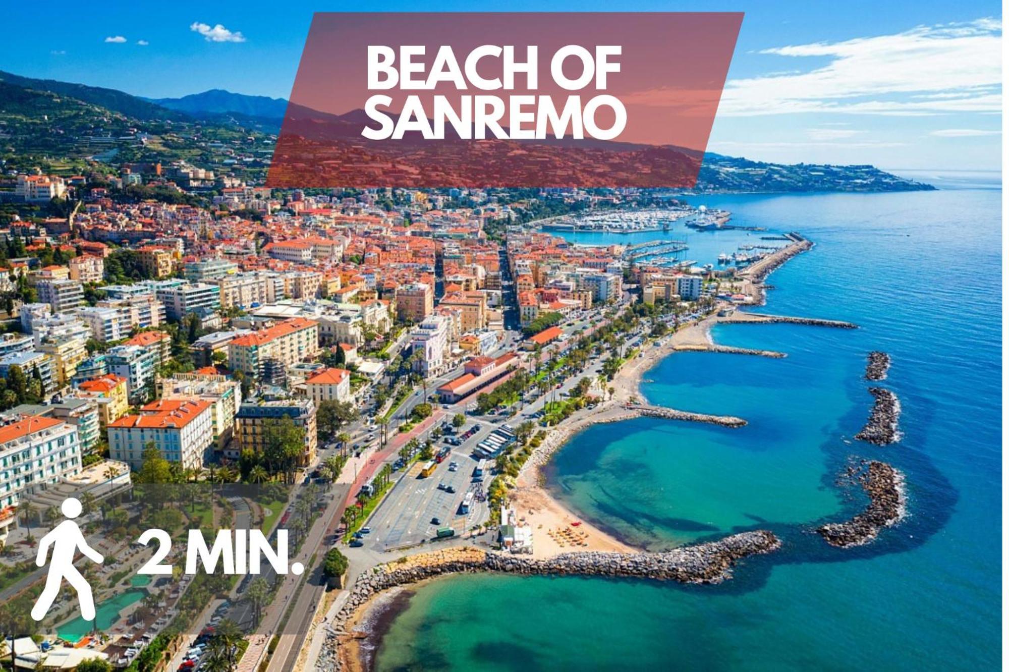 2 Min Walk To The Beach In The Centre Of Sanremo Exteriör bild